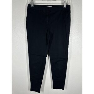 Halogen Taylor Fit Pants Womens 4 Black Ankle Tapered Twill Dress Work Office